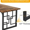 Tribesigns Bureau de 160 cm Marron Vintage