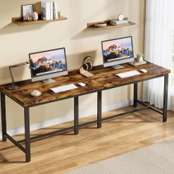 Tribesigns Bureau Extra Long 200cm Marron Vintage