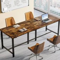 Tribesigns Bureau Extra Long 200cm Marron Vintage