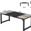 Tribesigns Bureau Gris Vintage et Noir