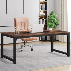 Tribesigns Bureau Informatique Marron Rustique