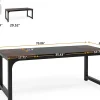 Tribesigns Bureau Marron Rustique et Noir
