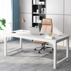 Tribesigns Bureau rectangle Modern Blanc