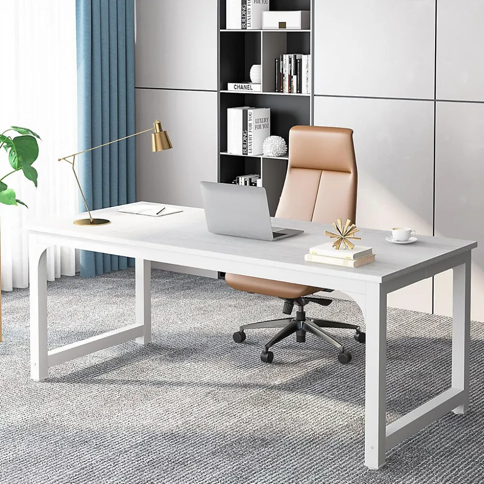 Tribesigns Bureau rectangle Modern Blanc