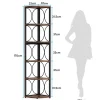 Tribesigns Étagère d'angle Rustique 6 Niveaux, 170 cm, Rangement pour Salon Cuisine Bureau, Petit Espace