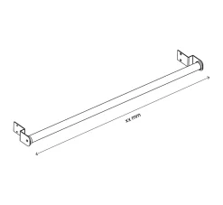 Tringle à rideaux + 2 supports en
