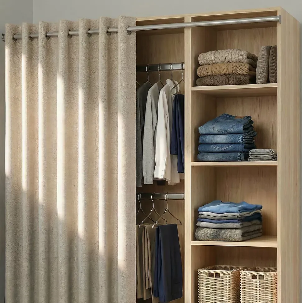 Tringle à rideaux + 2 supports en "S" GoodHome Atomia 200 cm