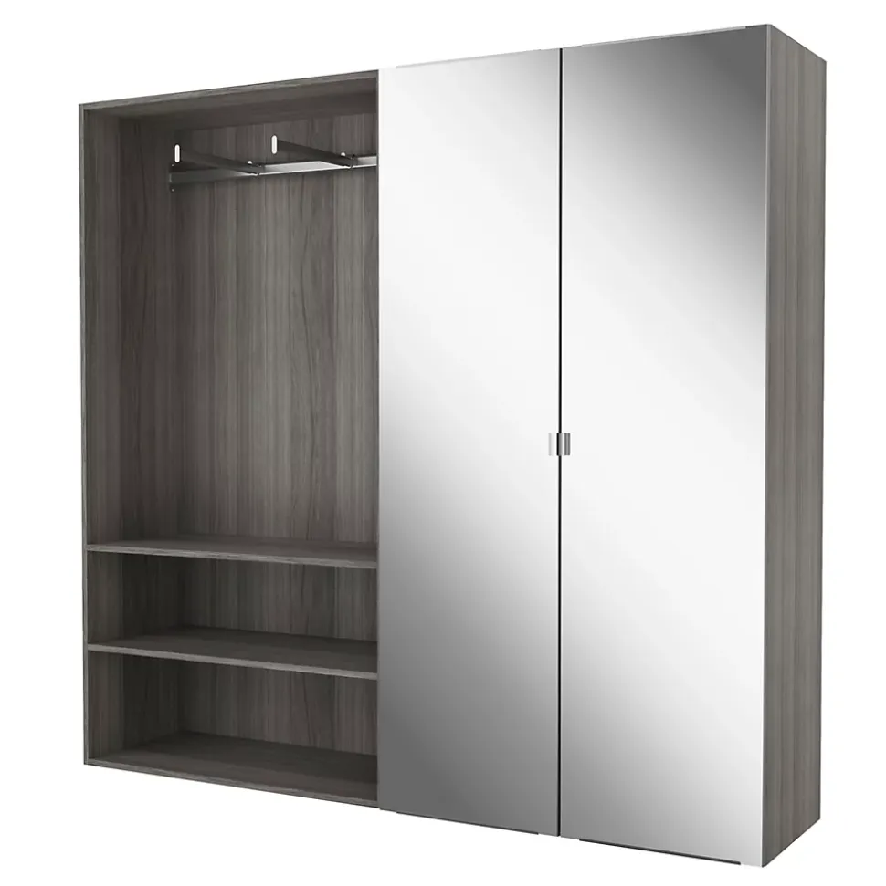 Tringle de face duo en acier gris GoodHome Atomia L. 100cm x P. 40 cm