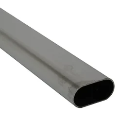 Tringle de penderie ovale acier chromé 1 m de 3 x 1,5 cm
