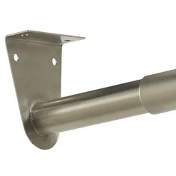 Tringle de penderie télescopique aluminium chromé Ø2,5 cm de 40 à 70 cm avec support