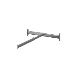Tringle coulissante de face en acier gris GoodHome Atomia L. 46,3 x P. 58 cm
