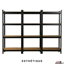 Triple étagère établi charges lourdes 150 x 40 x 210 avec 12 plateaux - 960 kg max
