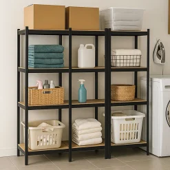 Triple étagère établi charges lourdes 150 x 40 x 210 avec 12 plateaux - 960 kg max