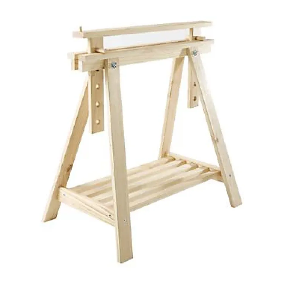 Tréteau architecte en pin l.70 x L.70 x H.90 cm, Form Architect