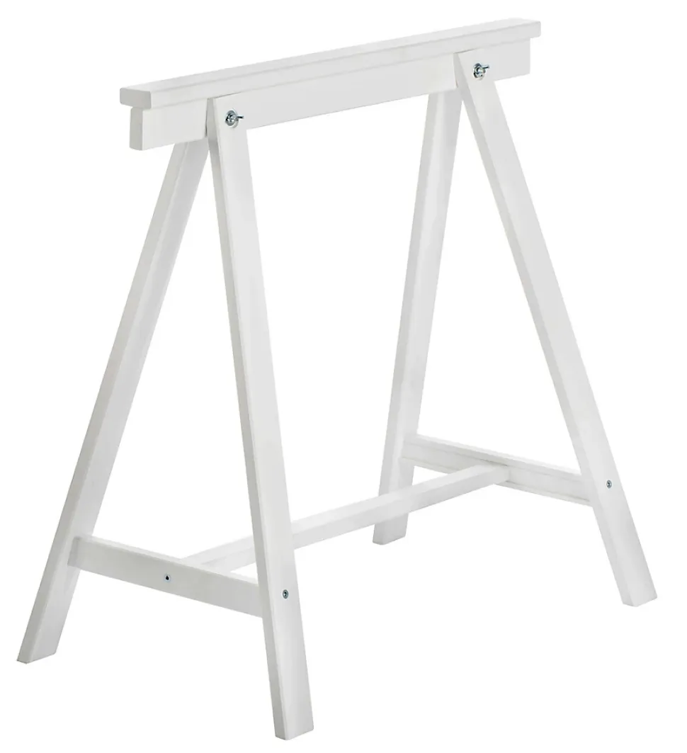Tréteau Deco blanc en pin massif (72x70x41 cm)