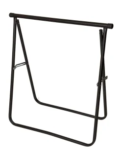 Tréteau pliant en métal époxy CQFD Slide noir H. 76 cm