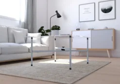 Tréteau pliant multifonction en acier époxy CQFD Campus anthracite H. 38 à 95 cm