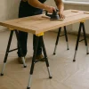 Tréteaux réglables télescopiques en métal - Hauteur ajustable de 64 à 91 cm Charge 150 kg - EURO VANADIUM