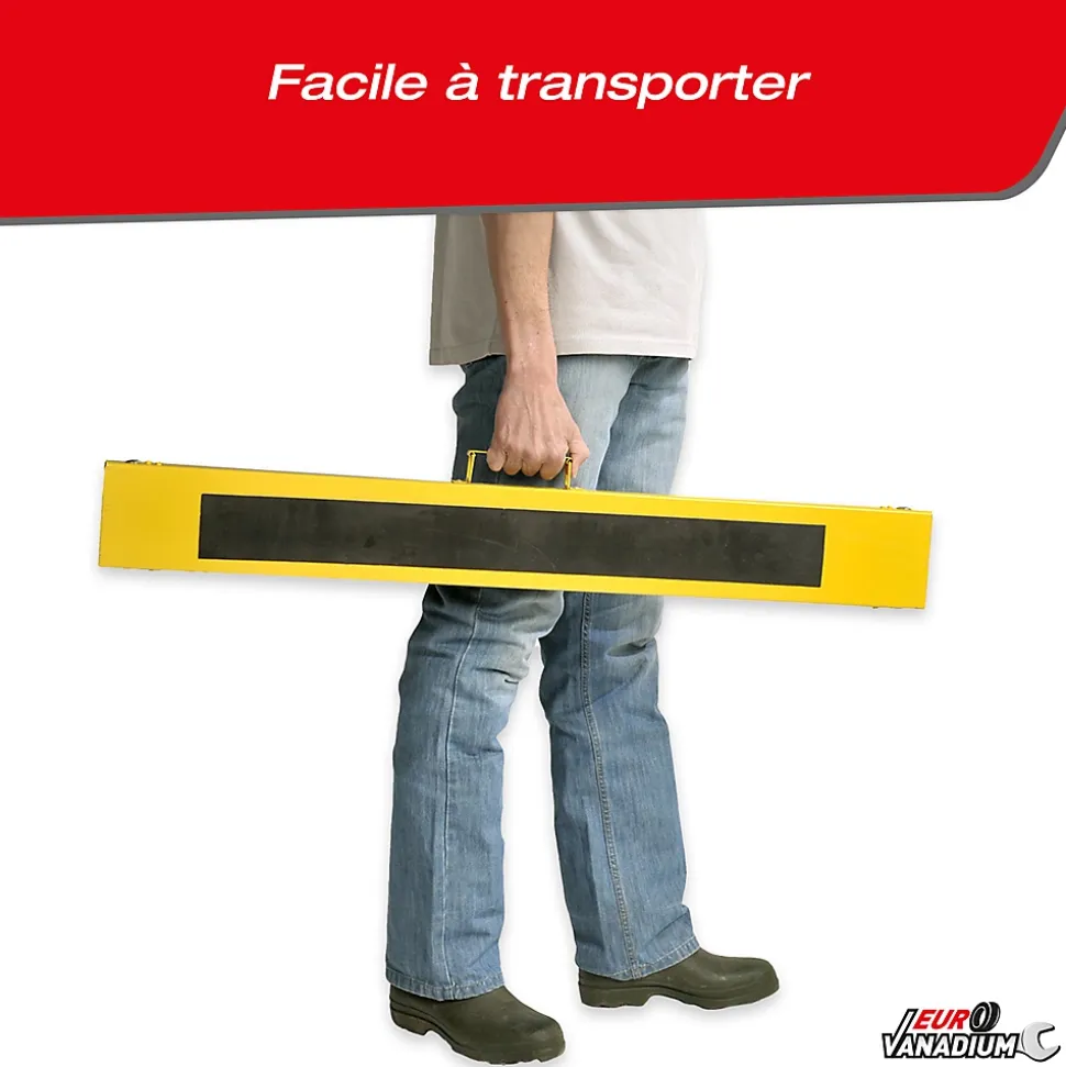 Tréteaux réglables télescopiques en métal - Hauteur ajustable de 64 à 91 cm Charge 150 kg - EURO VANADIUM
