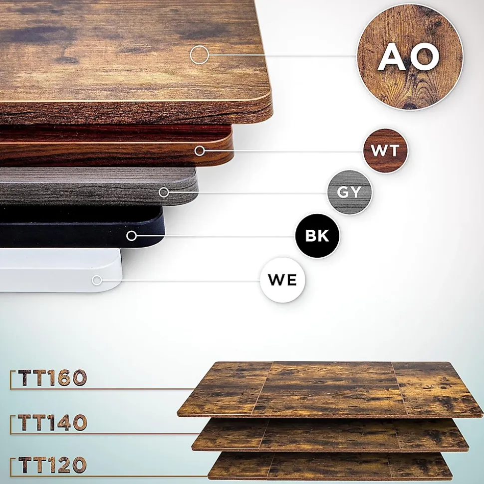 TT140 AO Plateau pour Bureau Assis Debout de 140 x 60 x 2 cm Compatible avec la plupart des Structures assis debout Duronic