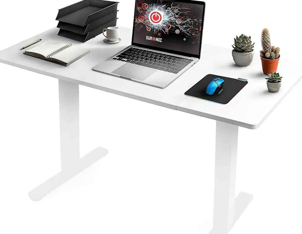 TT120 WE Plateau pour Bureau Assis Debout de 120 x 60 x 2 cm Compatible avec la plupart des Structures assis debout Duronic