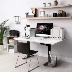 TT120 WE Plateau pour Bureau Assis Debout de 120 x 60 x 2 cm Compatible avec la plupart des Structures assis debout Duronic