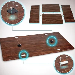 TT140 WT Plateau pour Bureau Assis Debout de 140 x 60 x 2 cm Compatible avec la plupart des Structures assis debout Duronic