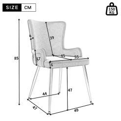 URBAN MEUBLE Ensemble table ronde marbre blanc doré avec 4 chaises beige