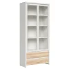 Vaisselier 2 portes 2 tiroirs Soren Blanc et Bois