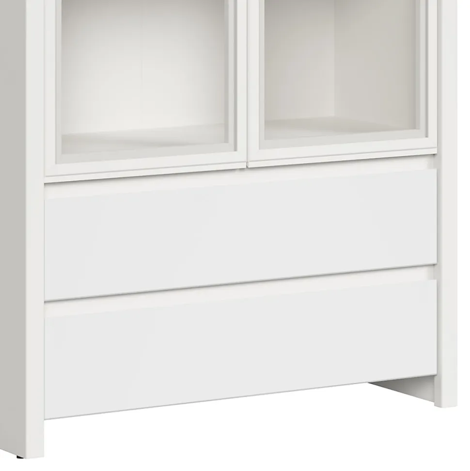 Vaisselier 2 portes 2 tiroirs Soren Blanc