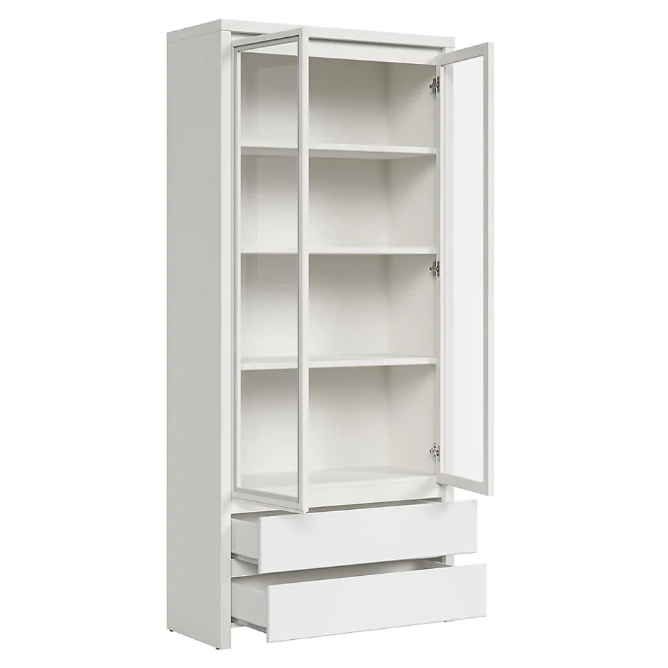 Vaisselier 2 portes 2 tiroirs Soren Blanc