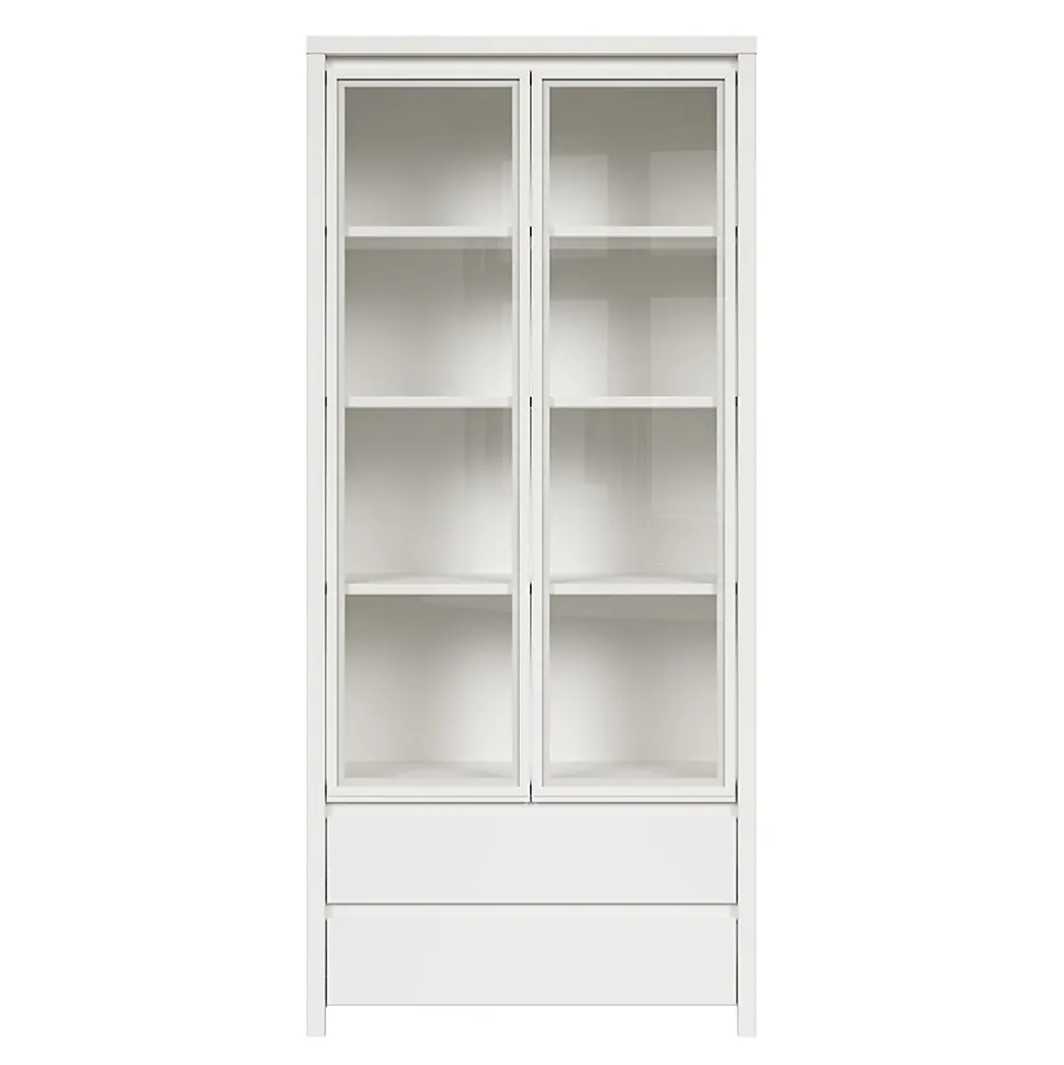 Vaisselier 2 portes 2 tiroirs Soren Blanc