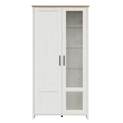 Vaisselier 2 portes Aksel Blanc et Bois