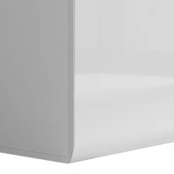 Vaisselier 2 portes avec LED Darrel Blanc laque et Bois