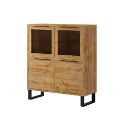 Vaisselier 4 portes Eden Bois et Metal