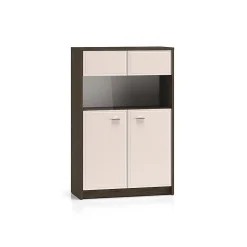 Vaisselier 2 portes Kaius Cachemire et Bois fonce