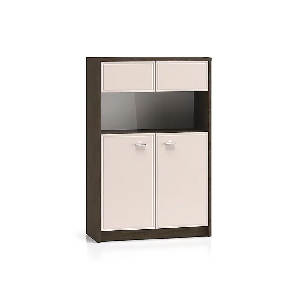 Vaisselier 2 portes Kaius Cachemire et Bois fonce