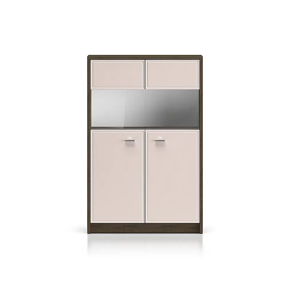 Vaisselier 2 portes Kaius Cachemire et Bois fonce