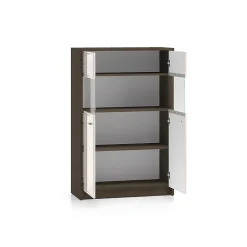 Vaisselier 2 portes Kaius Cachemire et Bois fonce