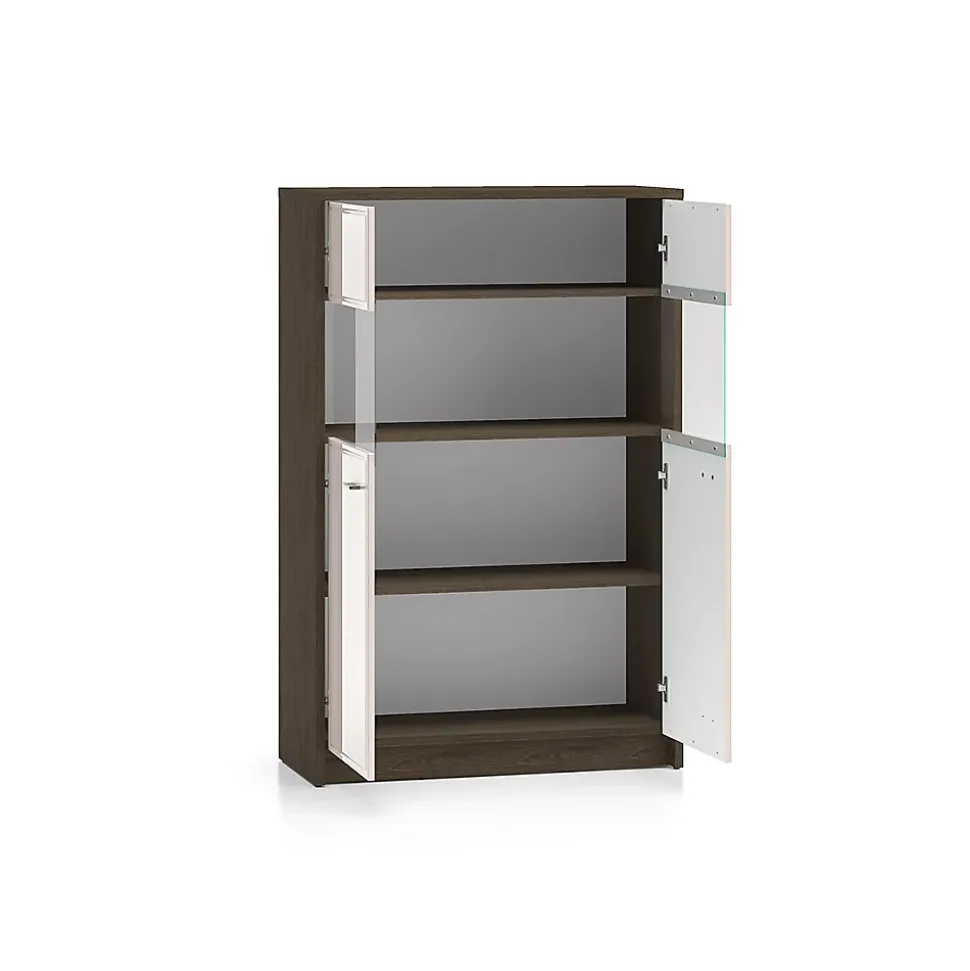 Vaisselier 2 portes Kaius Cachemire et Bois fonce
