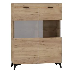 Vaisselier 2 portes LED inclus Ruben Bois