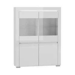 Vaisselier 4 portes LED inclus Kasla Blanc