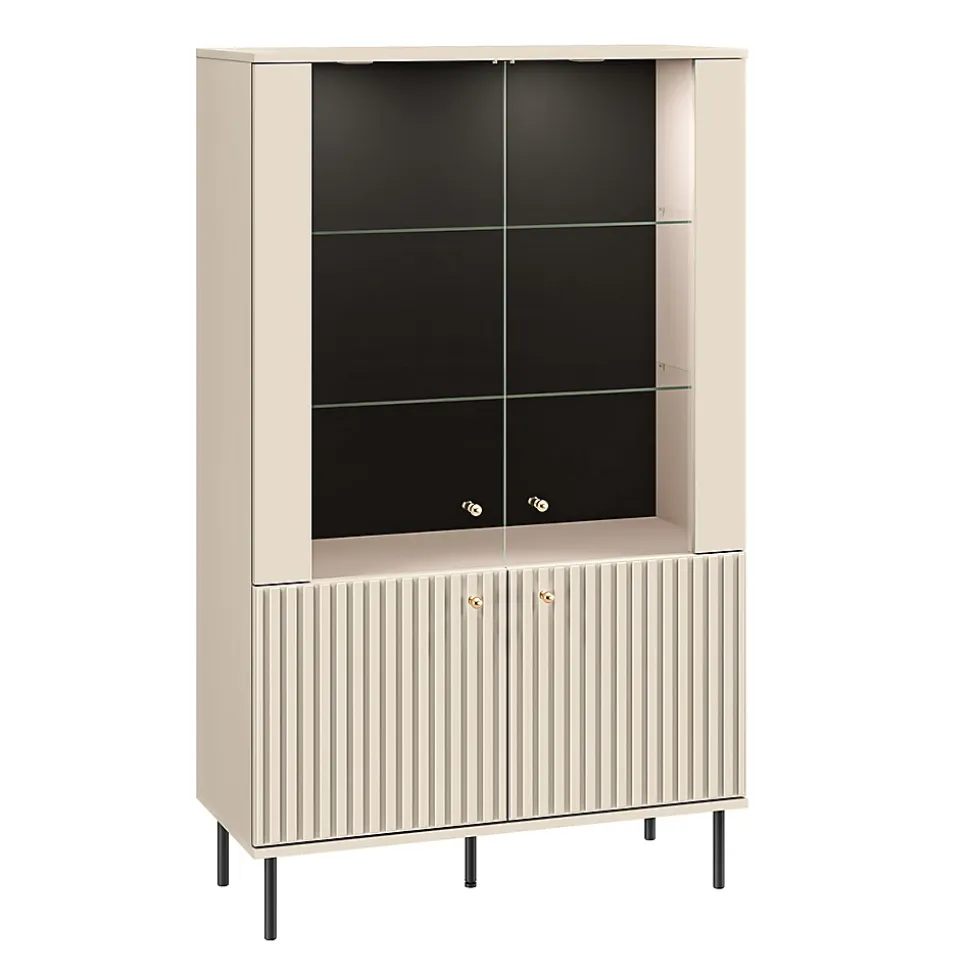 Vaisselier 4 portes LED Nova Cachemire