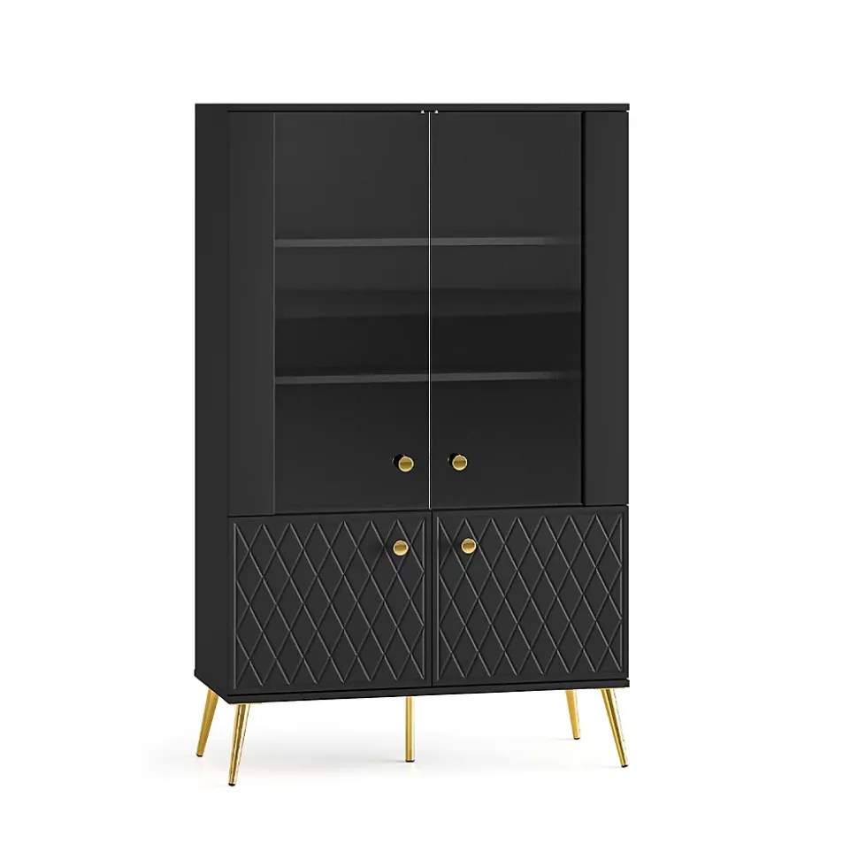Vaisselier 4 portes Manoe Noir