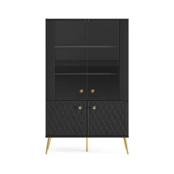 Vaisselier 4 portes Manoe Noir