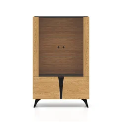 Vaisselier 4 portes Soah Bois et Noir