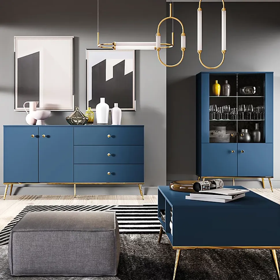 Vaisselier 4 portes Thalia Bleu
