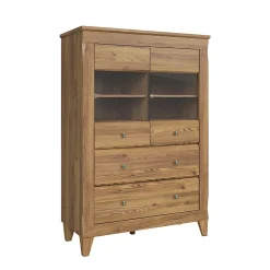 Vaisselier bas 2 portes 2 tiroirs Raya Bois