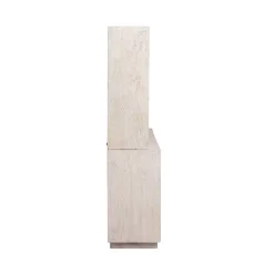 Vaisselier en bois de manguier blanchi Alison