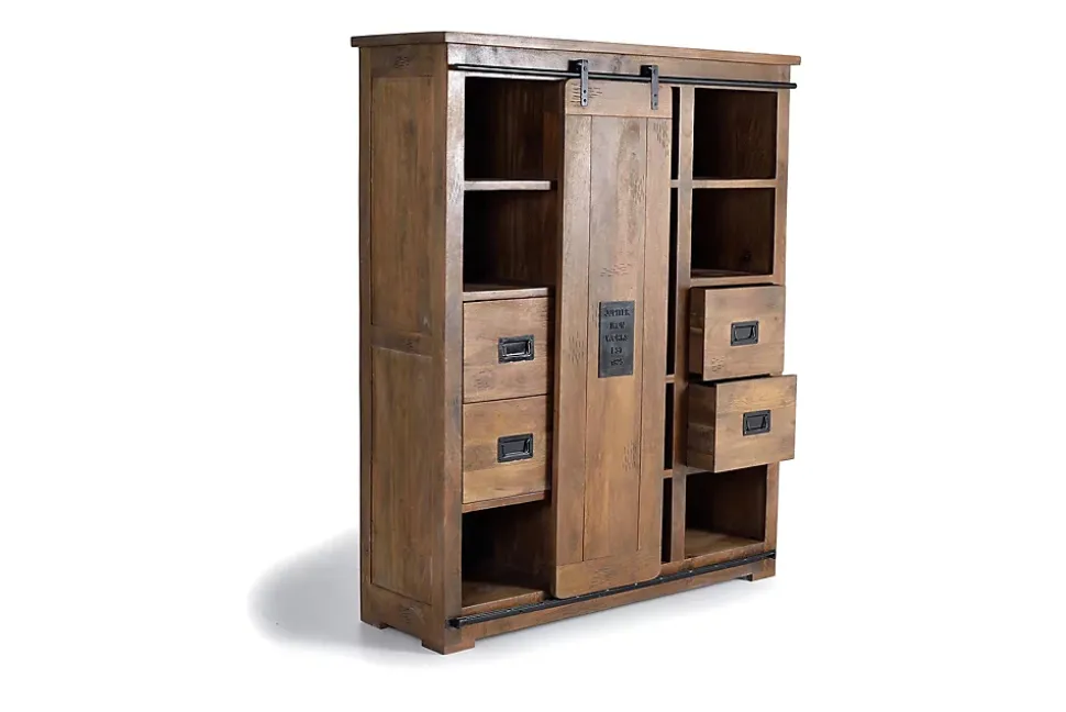 Vaisselier en bois manguier et métal